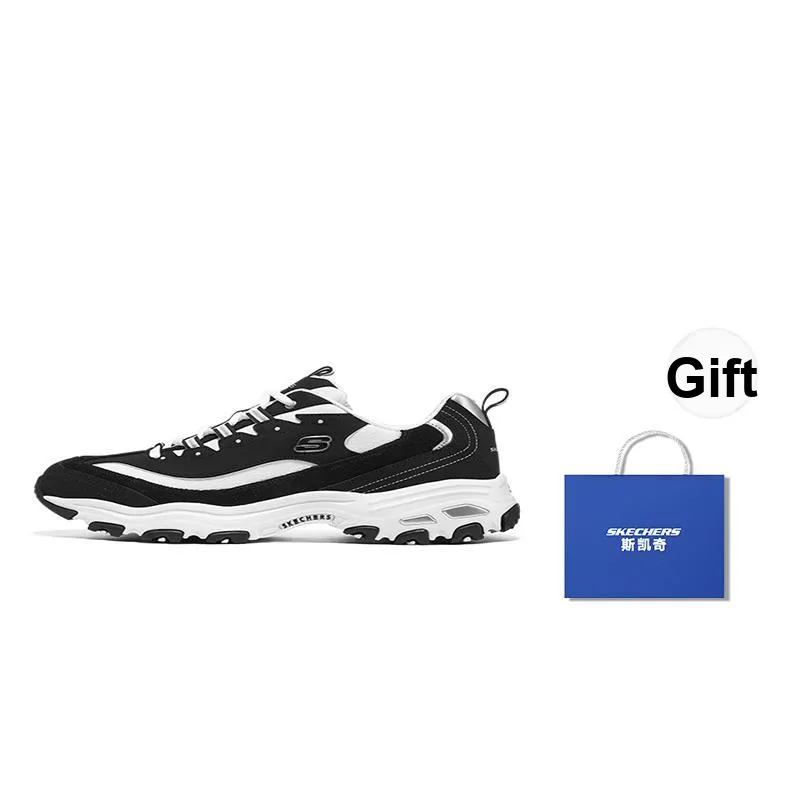 Skechers D'LITES 1.0 Cushioning, Wear Resistant Low Top Chunky Sneakers Men's Black