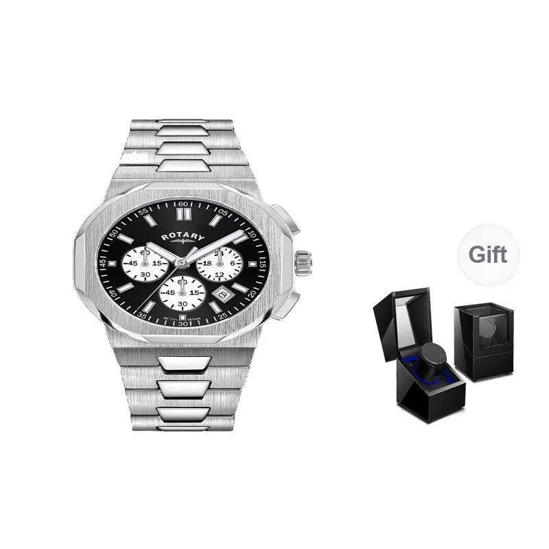 ROTARY Wrist Watch Mechanical Movement Blue Dial Men's Watches-12