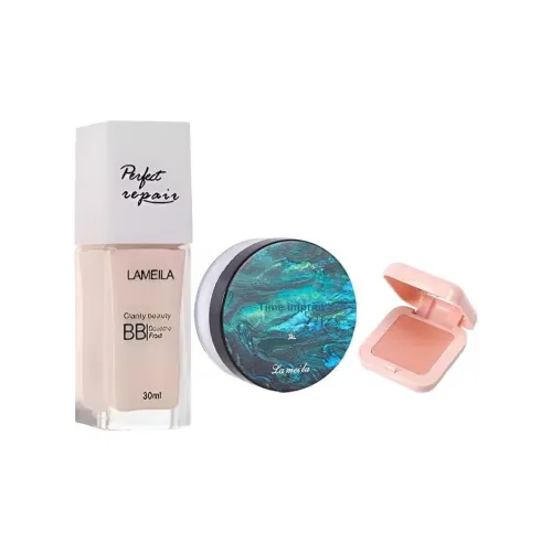 LAMEILA Прозрачный Тональный крем Настройка Loose Пудра Новичок Совместимость Румяна Наборы косметики
