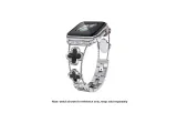 Four-Leaf Clover Metal Strap Bracelet Black