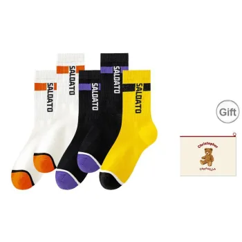 Caramella Mid Calf Socks Men's Shopping Bag Combo Set