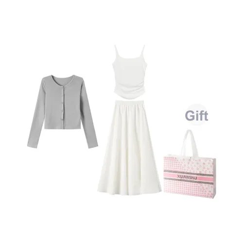 XUANSHU Комплект с юбкой Женские Трёхкомпонентный комплект