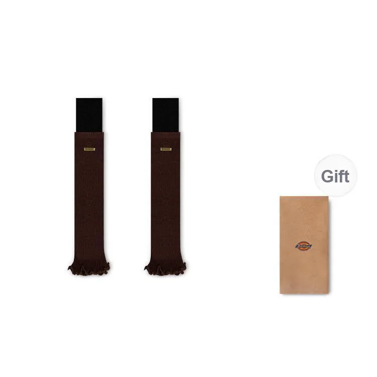 Dickies Lace Trims Slimming Layered Calf Socks Fall Winter Knee High Socks Gift Box Women's-6
