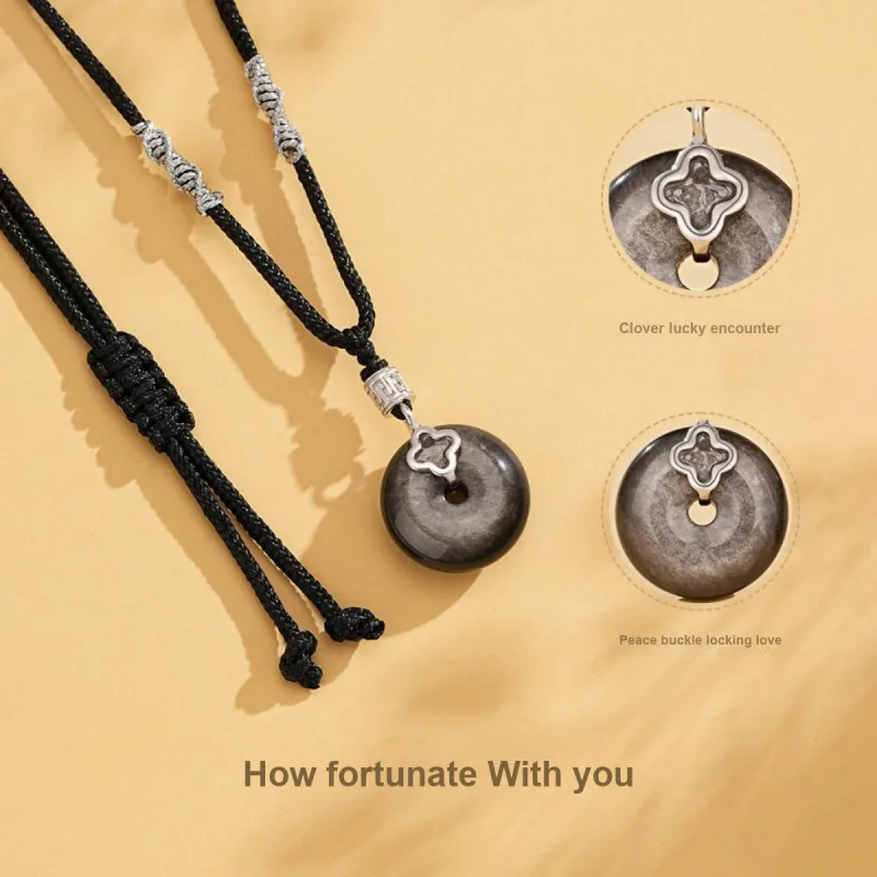 SEVEN COOK Obsidian Necklaces Unisex-2