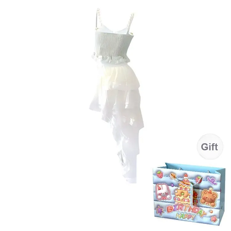 TWOPLUMGIRLS Two Piece Skirt Sets Women's Green+White-1