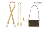 Smaller Bag Modified Underarm Set[Beeswax 1.1cm Width 60cm+Decorative Chain 40cm]with Free Modified Accessories