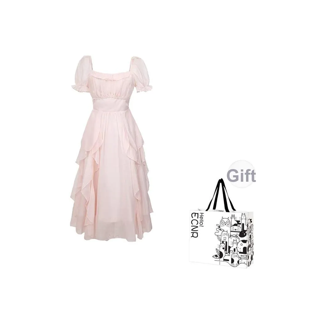 ECNR Короткий рукав Платье Женское