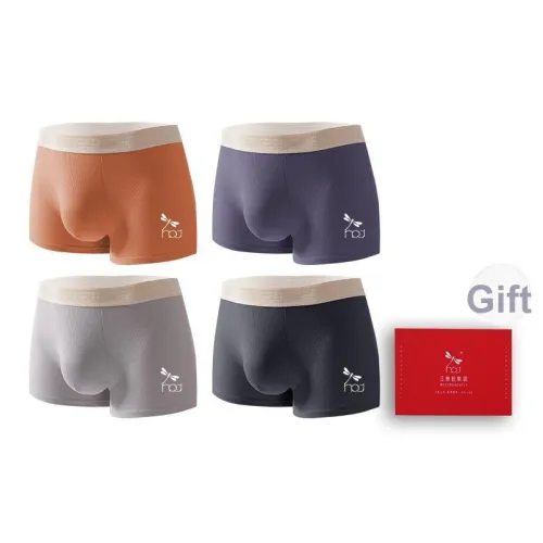 RED DRAGONFLY Хлопок Трусы Мужские 4 Пачки Подарочный Набор