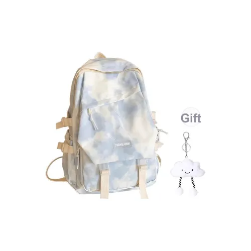 Tonlion Нейлоновый рюкзак стандартный женский Tie Dye синий Tie Dye зеленый