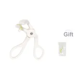 White Wide Angle Eyelash Curler (Includes: Replacement Silicone Pad)