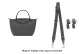 (Graphite Gray Cow Leather) Adjustable Strap 86-103 Perforated Set