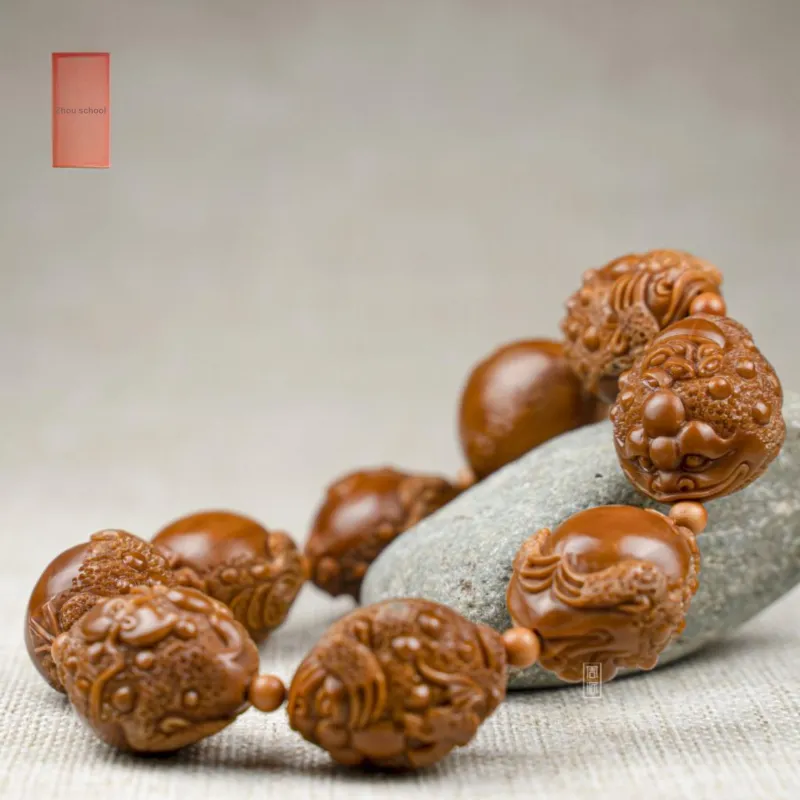 ZHOUPAI Olive Pit Bracelets Unisex-2