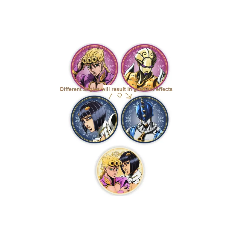 BOOM COMIC JoJo's Bizarre Adventure Character The Wind Of Gold Giorno 3D Holographic/Hot Stamped Badge Badges-3