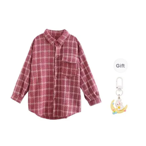 Princess Berdele Shirts Women's Pink Plaid