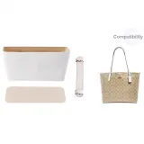 City33 (Ecru) Set of 3[Shoulder Strap Pad+Bottom Pad+Beige Waterproof Liner]☆No Compartment
