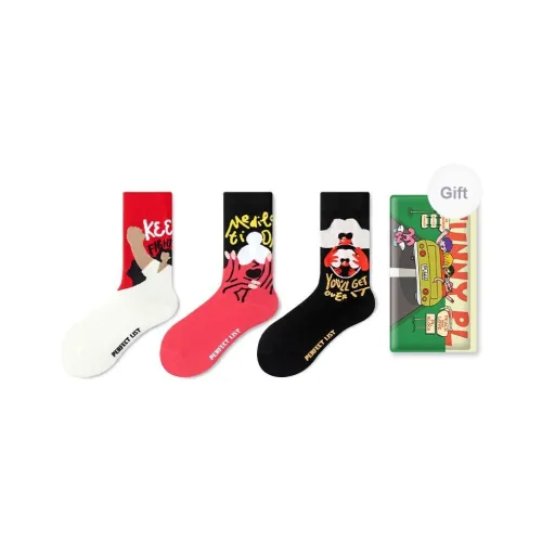 PL Носки Crew Унисекс Сумка для покупок 3 упаковки Смешанные цвета