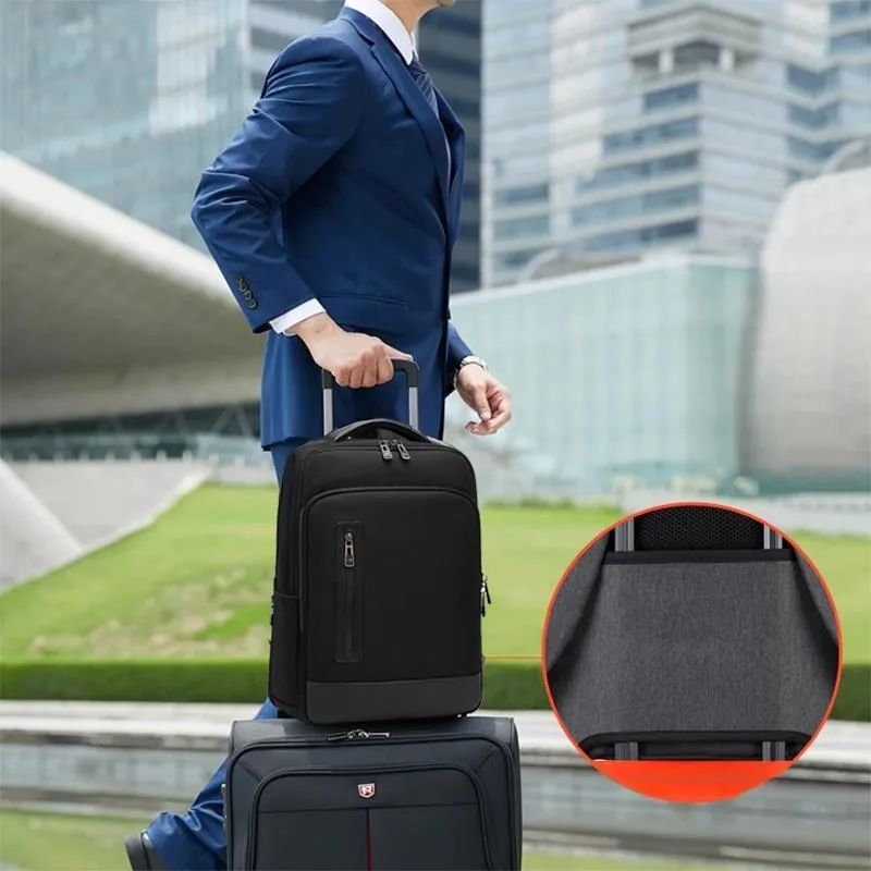SWIMADE Fabric Backpack Regular Men's Dark Gray/Black-7