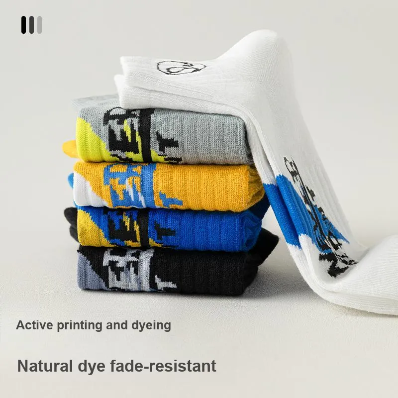JIAZINI Ankle Socks Men's 5 Pack-8