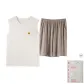 101-Tank Top Shorts-Ecru