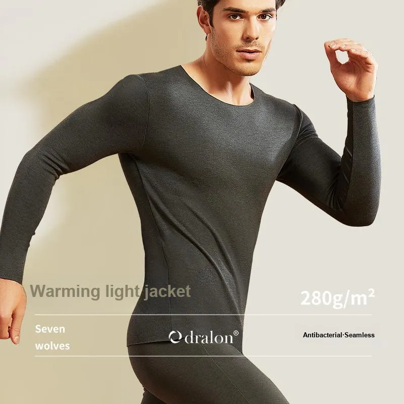 SEPTWOLVES Thermal Tops Men's 2 Pack+Shopping Bag-6