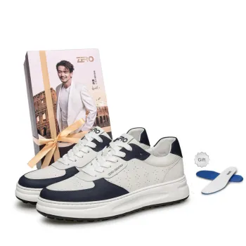 ZRO Skateboard Shoes Men Low Top White/White Gray/White Blue