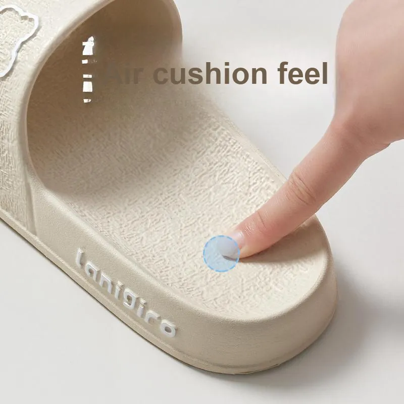 UTUNE Summer Indoor Bathroom Bathing Slip Resistant Quiet Couple's Home Slippers-3