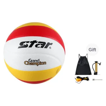 Star PU Latex Size 5 Ball Volleyball Unisex Yellow Red White