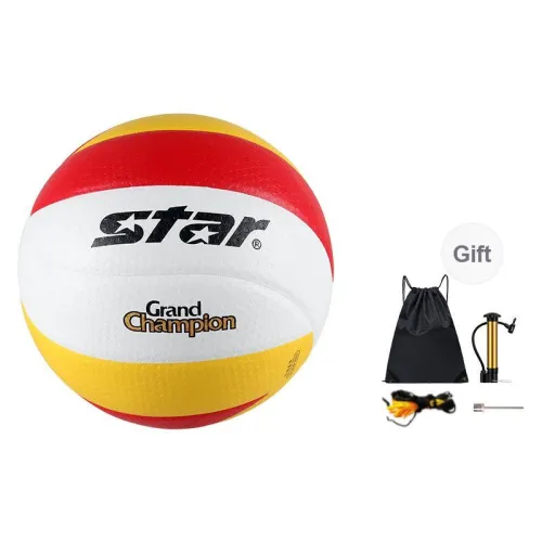 Star PU Latex Size 5 Ball Volleyball Unisex Yellow Red White