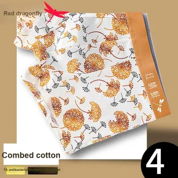 RED DRAGONFLY Cotton Panties Men's 4 Piece Gift Box Sets