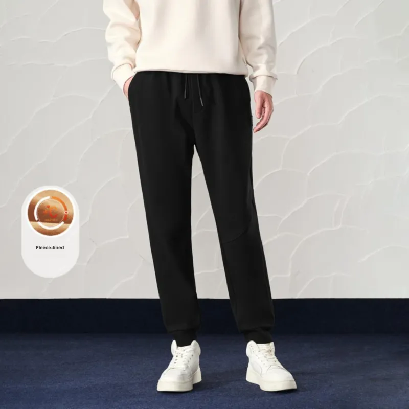 HLA Knitted Sweatpants Men Black 78-2