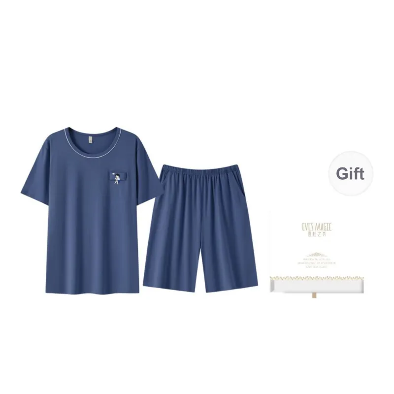 XIA.WA.ZHI.XIU Pajama Set Men's Two Piece Set-25