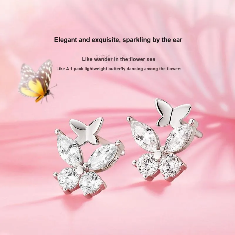 Disney Princess S925 Silver Stud Earrings Women's-1