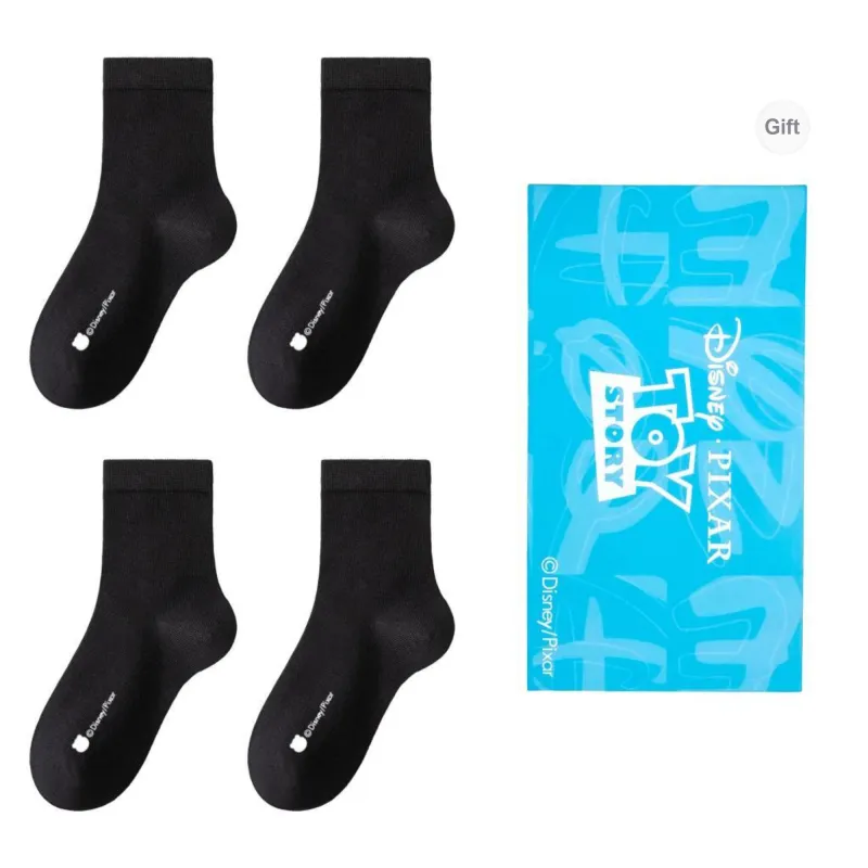 Disney Mid Calf Socks Women's Box 4 Pack-2