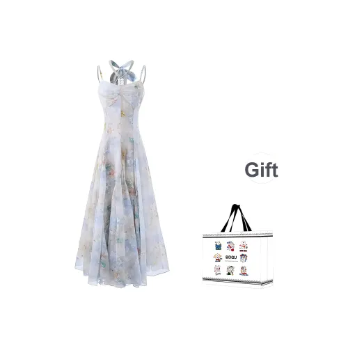 BDGU Юбка-платье Женское Волна Синий