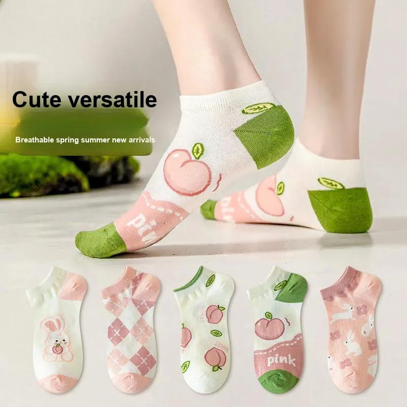 The Temptation Of The Muse Ankle Socks Women's 5 Pack-7