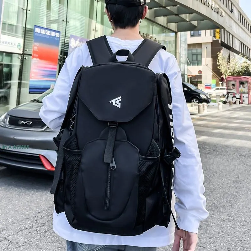 HCXK Oxford Backpack Unisex Gray/Black/Red-13