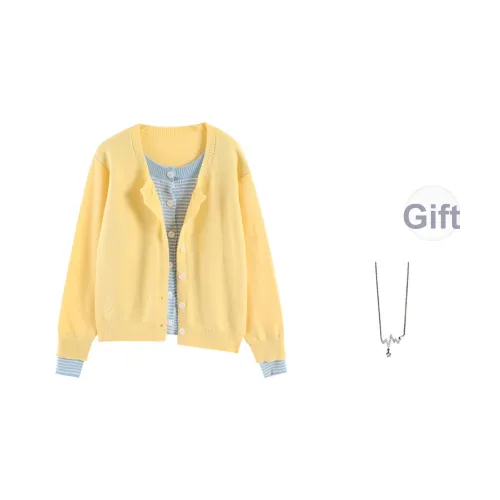 SONDR Желтое Ожерелье Женское Трикотажное