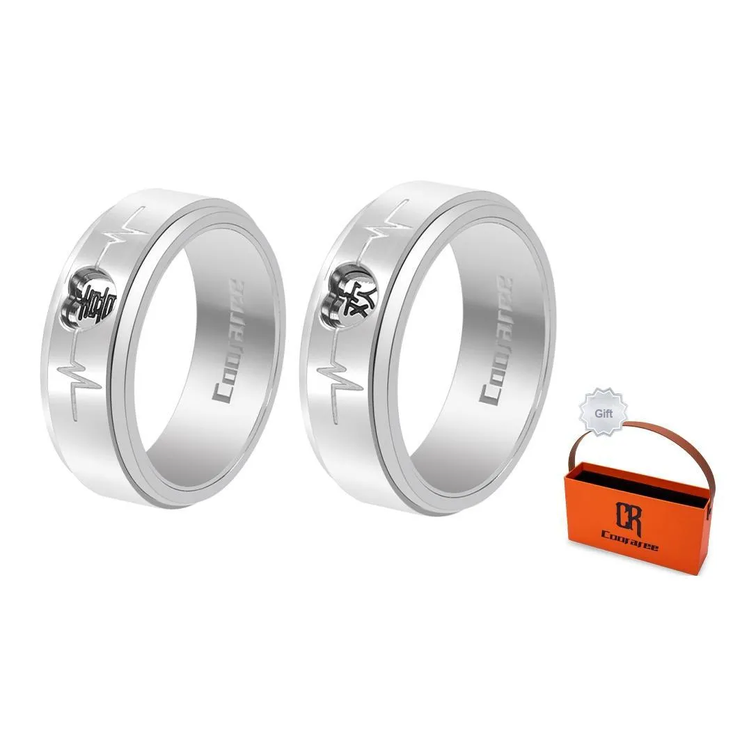 Cooraree Кольца из титановой стали унисекс