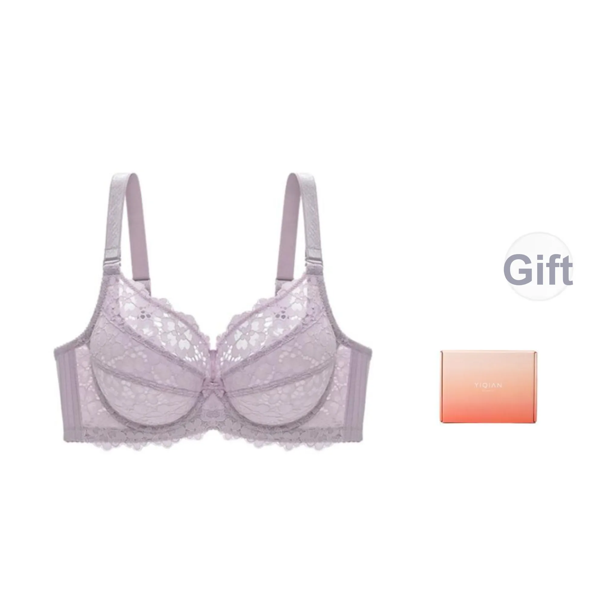 Yiqian Bra Women's Crystal Purple