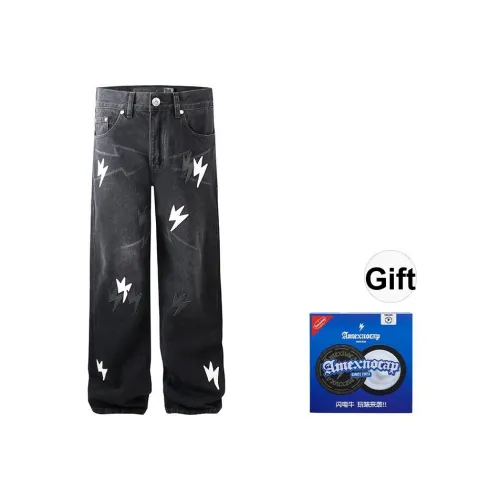 Amexnocap Черные Унисекс Джинсы