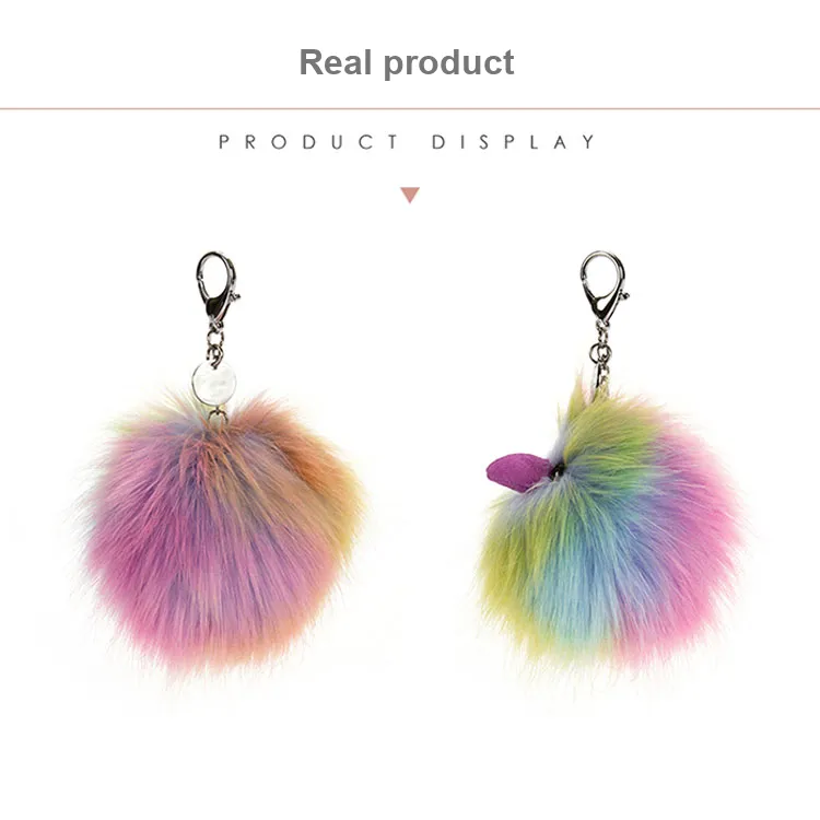 JELLYCAT Soft Collection Jellycat Other Characters Rainbow Fleece Ball Handbag Dolls Plush Pendant 6cm High-2