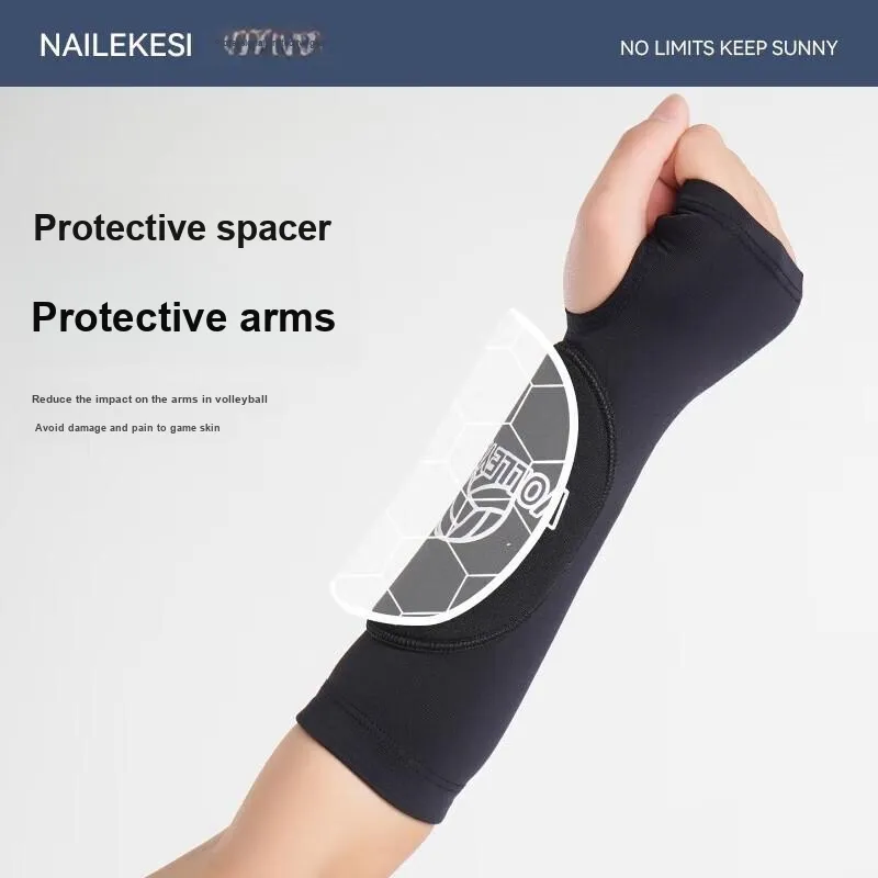 NAILEKESI Arm Guards Sponge Cushion Anti Collision Anti Discoloration 1 Pair Black Unisex Professional Protective-2