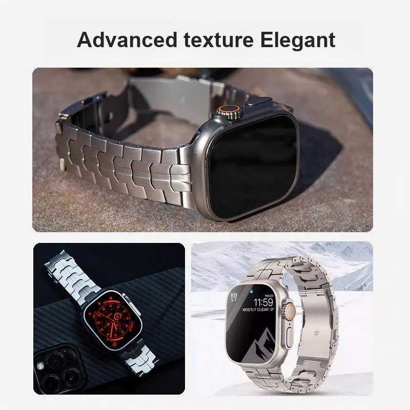 PULAISI Apple Compatibility Watch Band Titanium Material-3