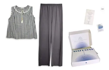 XIAFENYAN Pajama Gift Box Women's Goose Gray