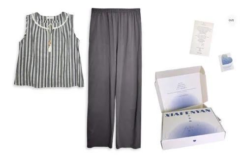 XIAFENYAN Pajama Gift Box Women's Goose Gray