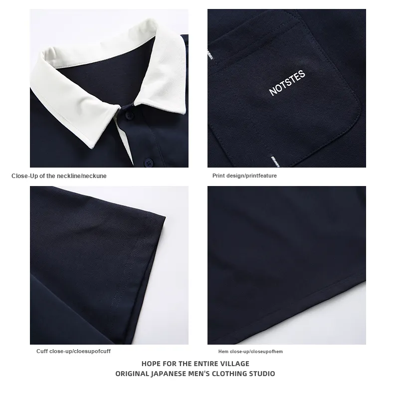 Columtomy Polo Shirt Unisex Navy Blue-3