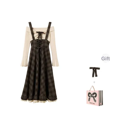 FABRIC PIG Длинное платье с длинными рукавами женское