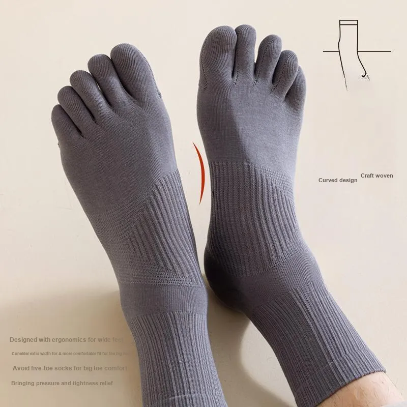 JIAZINI Mid Calf Socks Men's 5 Pack-25