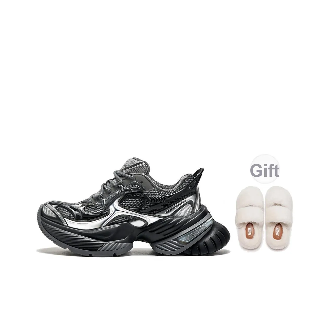 OGR Running Shoes Unisex Low Top Black/Gray