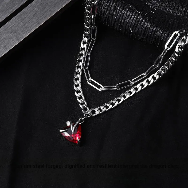 FOREVER MELODY Titanium Steel Necklaces Men's-9